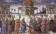 Pietro Perugino Christ giving the Keys to St.Peter Sweden oil painting artist